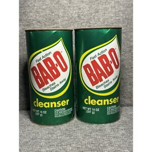 2 BAB-O Fast Action Bleach Stains Away Cleanser Sealed - See Pics